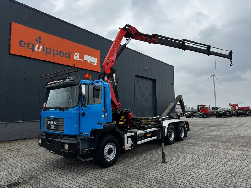 MAN FE 410A, 6x4, EURO 2, Palfinger PK17000 Crane + VDL HOOK, full spring, manual gearbox, MOT 9/2025 - משאית הרמת וו, משאית מנוף: תמונה 2 MAN FE 410A, 6x4, EURO 2, Palfinger PK17000 Crane + VDL HOOK, full spring, manual gearbox, MOT 9/2025 - משאית הרמת וו, משאית מנוף: תמונה 2