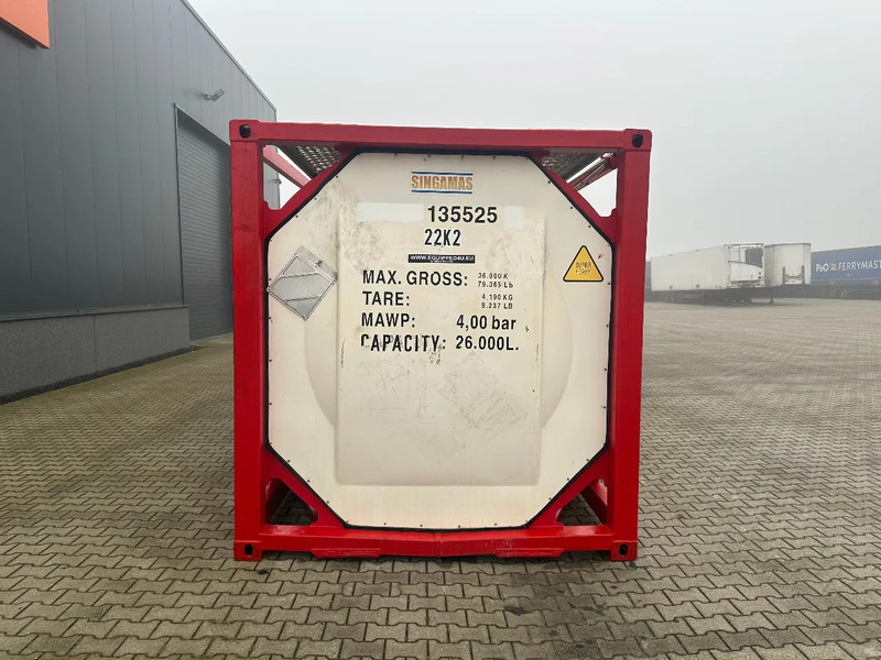SINGAMAS 20FT ISO, 26.000L/1-COMP/3 BAFFELS/3 manholes, 5Y inspection: 06/2027 - מכל אחסון: תמונה 5 SINGAMAS 20FT ISO, 26.000L/1-COMP/3 BAFFELS/3 manholes, 5Y inspection: 06/2027 - מכל אחסון: תמונה 5