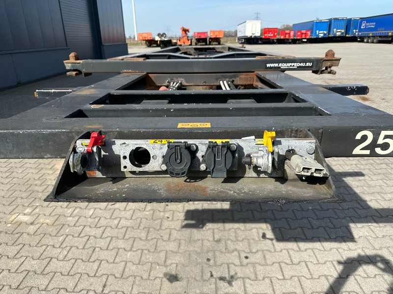 סמיטריילר מוביל מכולות/ החלפת גוף Van Hool 20FT Tipping-chassis, ADR (EX/II, EX/III, FL, AT), SAF, 2 liftaxles, APK/ADR: 10-2025: תמונה 10