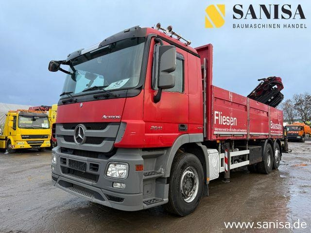 Mercedes-Benz Actros 2541/Kran/PK 34002-SH E/FlyJib/Funk/31Met - משאית צד נופל/ שטוחה: תמונה 1 Mercedes-Benz Actros 2541/Kran/PK 34002-SH E/FlyJib/Funk/31Met - משאית צד נופל/ שטוחה: תמונה 1