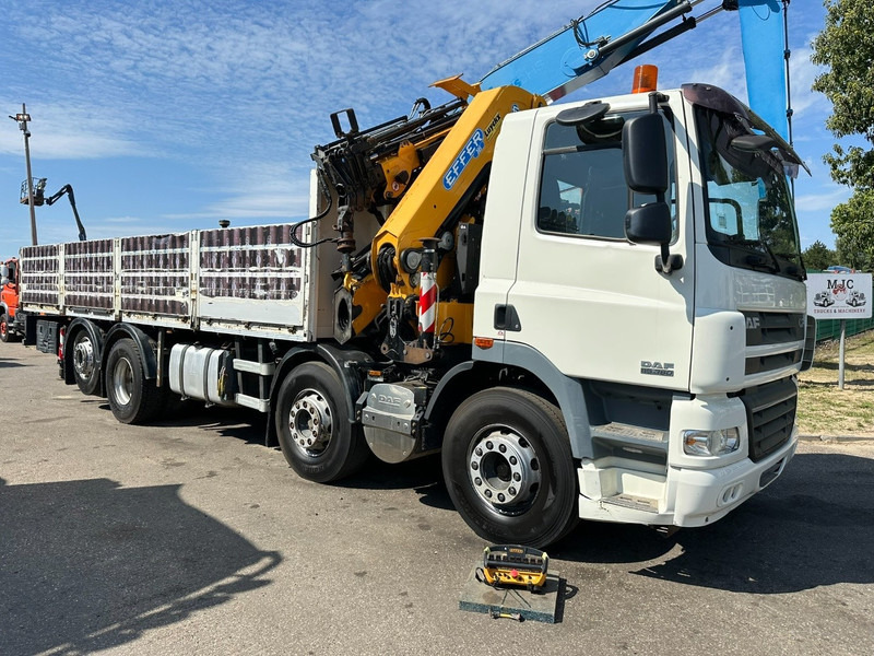 DAF CF 85.360 8x2 + CRANE (25m!) EFFER 305 6S + JIB 4S + ROTATOR - PLATORM 7m60 - LIFT + STEERING AXLE - EURO 5 - BE - משאית צד נופל/ שטוחה, משאית מנוף: תמונה 1 DAF CF 85.360 8x2 + CRANE (25m!) EFFER 305 6S + JIB 4S + ROTATOR - PLATORM 7m60 - LIFT + STEERING AXLE - EURO 5 - BE - משאית צד נופל/ שטוחה, משאית מנוף: תמונה 1
