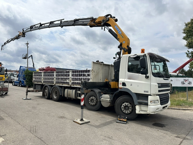 DAF CF 85.360 8x2 + KRAN (25m!) EFFER 305 6S + JIB 4S + ROTATOR - PLATORM 7m60 - LIFT + STEERING AXLE - EURO 5 - BE - משאית צד נופל/ שטוחה, משאית מנוף: תמונה 2 DAF CF 85.360 8x2 + KRAN (25m!) EFFER 305 6S + JIB 4S + ROTATOR - PLATORM 7m60 - LIFT + STEERING AXLE - EURO 5 - BE - משאית צד נופל/ שטוחה, משאית מנוף: תמונה 2