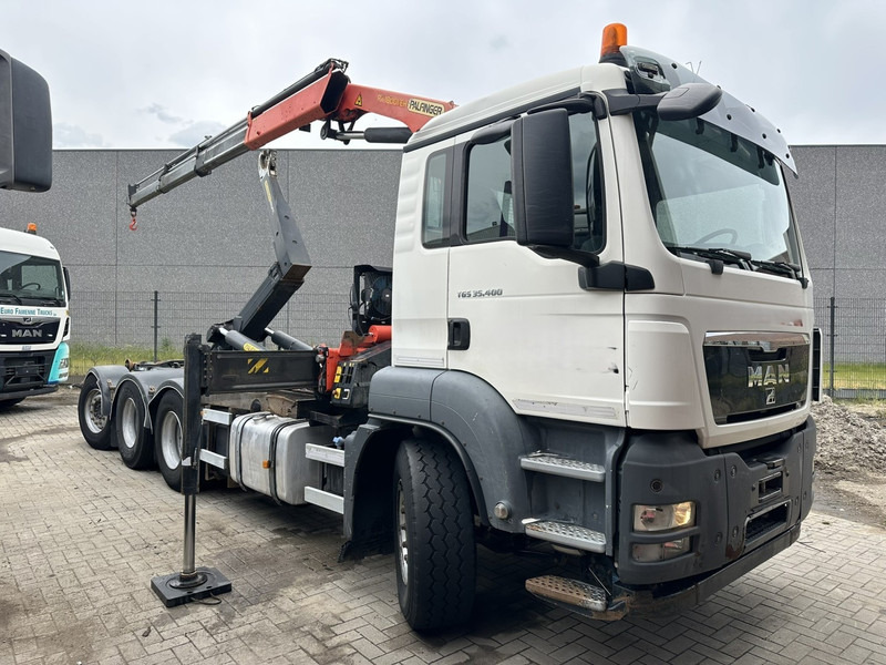 MAN TGS 35.400 8x4 TRIDEM HOOKLIFT T22 + CRANE PALFINGER PK 18001 EH + RADIO - EURO 5 - LIFT/STEERING AXLE - BE TRUCK - משאית הרמת וו, משאית מנוף: תמונה 3 MAN TGS 35.400 8x4 TRIDEM HOOKLIFT T22 + CRANE PALFINGER PK 18001 EH + RADIO - EURO 5 - LIFT/STEERING AXLE - BE TRUCK - משאית הרמת וו, משאית מנוף: תמונה 3