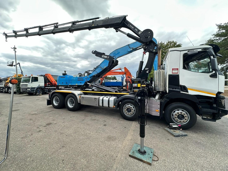 Renault C460 8x4 HOOKLIFT + (19m!) CRANE HIAB 288 E-6 HIDUO - RADIO - 5/6 F - STEEL SPRING / HUB REDUCTION - BE TRUCK - משאית הרמת וו, משאית מנוף: תמונה 4 Renault C460 8x4 HOOKLIFT + (19m!) CRANE HIAB 288 E-6 HIDUO - RADIO - 5/6 F - STEEL SPRING / HUB REDUCTION - BE TRUCK - משאית הרמת וו, משאית מנוף: תמונה 4