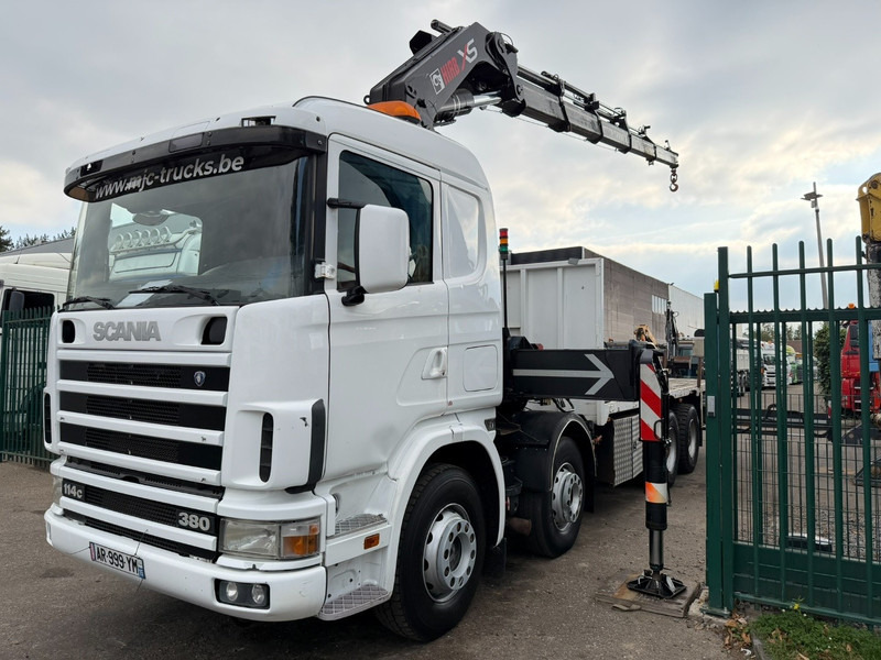 Scania 114C-380 8x4 PRITSCHE + KRAN HIAB 700 E-5 - PLATFORM 6m80 + TWISTLOCKS - MANUAL - RETARDER - STEEL SPRING / BIG AXLE HUB REDUCTION - AP ACHSEN - משאית צד נופל/ שטוחה, משאית מנוף: תמונה 3 Scania 114C-380 8x4 PRITSCHE + KRAN HIAB 700 E-5 - PLATFORM 6m80 + TWISTLOCKS - MANUAL - RETARDER - STEEL SPRING / BIG AXLE HUB REDUCTION - AP ACHSEN - משאית צד נופל/ שטוחה, משאית מנוף: תמונה 3