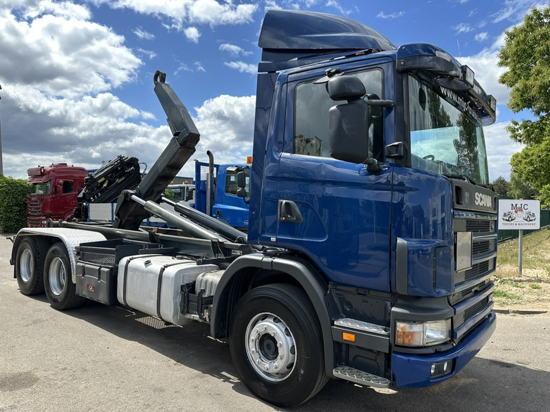 Scania 124L-420 6x2 HOOKLIFT VDL 20T - STEEL SPRING / BALLESTAS / BLATT - MANUAL - MECHANICAL PUMP - 10 TIRES DOUBLE WHEELS - משאית הרמת וו: תמונה 1 Scania 124L-420 6x2 HOOKLIFT VDL 20T - STEEL SPRING / BALLESTAS / BLATT - MANUAL - MECHANICAL PUMP - 10 TIRES DOUBLE WHEELS - משאית הרמת וו: תמונה 1