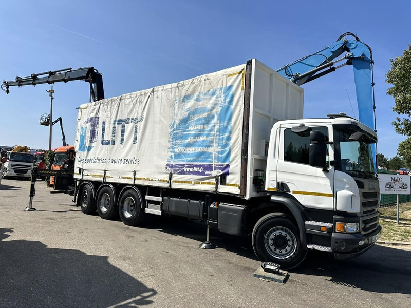 Scania P410 8x4 TRIDEM PRITSCHE PLANE + KRAN HIAB 244 EP-4 HIDUO - RETARDER - LIFT + STEERING AXLE - *327.000km* - RADIO - משאית וילונות צד, משאית מנוף: תמונה 1 Scania P410 8x4 TRIDEM PRITSCHE PLANE + KRAN HIAB 244 EP-4 HIDUO - RETARDER - LIFT + STEERING AXLE - *327.000km* - RADIO - משאית וילונות צד, משאית מנוף: תמונה 1