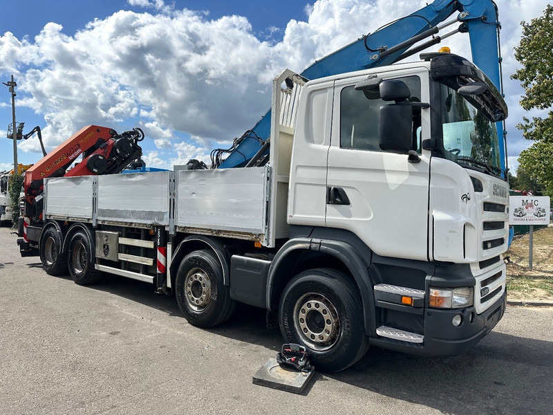 Scania R420 8x4 + CRANE PALFINGER PK44002 F (7x) + Rotator - 6m50 platform - Manual - - משאית צד נופל/ שטוחה, משאית מנוף: תמונה 1 Scania R420 8x4 + CRANE PALFINGER PK44002 F (7x) + Rotator - 6m50 platform - Manual - - משאית צד נופל/ שטוחה, משאית מנוף: תמונה 1