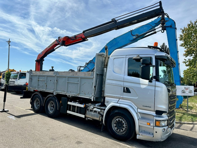 Scania R520 6x4 PRITSCHE + KRAN PALFINGER PK 15002 A - *ZSM + KIPPER* - RETARDER - *FULL AIR* - EUR 6 - BE TRUCK - משאית צד נופל/ שטוחה, משאית מנוף: תמונה 1 Scania R520 6x4 PRITSCHE + KRAN PALFINGER PK 15002 A - *ZSM + KIPPER* - RETARDER - *FULL AIR* - EUR 6 - BE TRUCK - משאית צד נופל/ שטוחה, משאית מנוף: תמונה 1