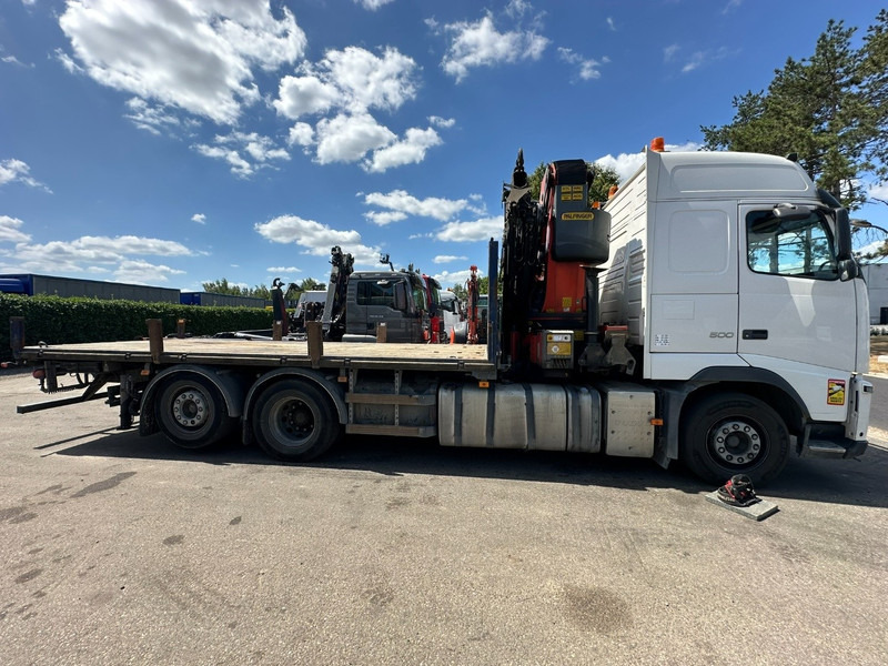 משאית צד נופל/ שטוחה, משאית מנוף Volvo FH 500 6X2 PRITSCHE + KRAN PALFINGER PK50002 E 5x - RETARDER - PLATFORM 6m20 - TWISTLOCKS 20' - 561.000km - EURO 5: תמונה 6