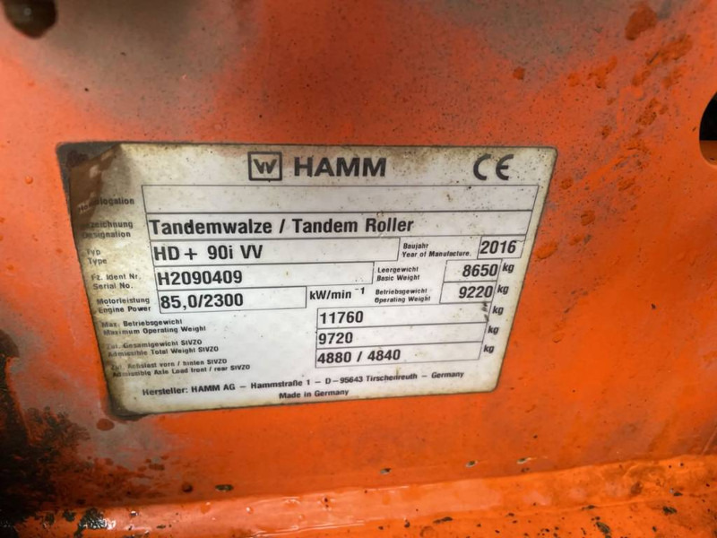 Hamm HD+ 90i VV | HD90 - רולר: תמונה 3 Hamm HD+ 90i VV | HD90 - רולר: תמונה 3