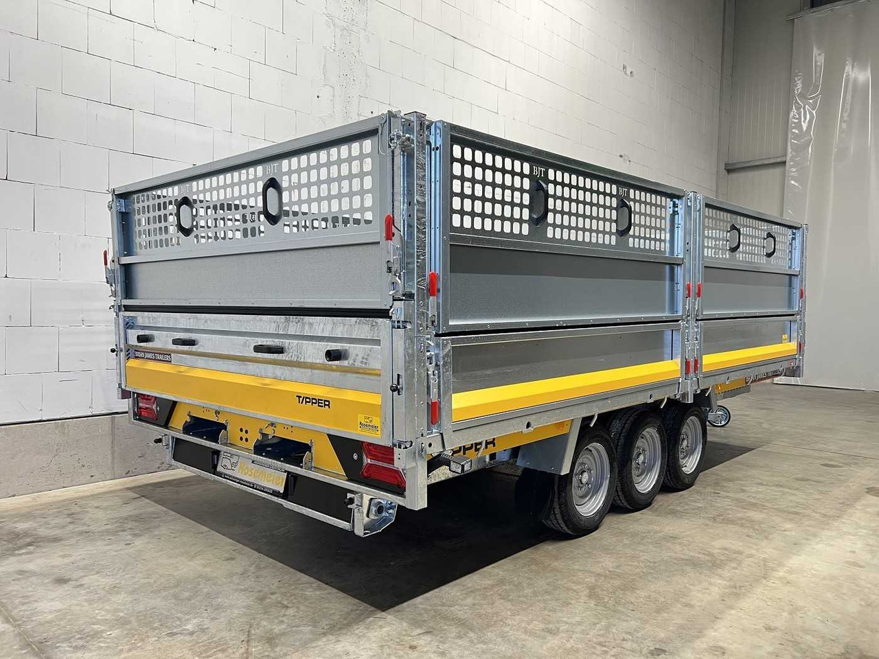 חָדָשׁ קרון נגרר עם מזהיר BRIAN_JAMES Cargo Tipper 2 3-Achser Gitter Rückwärtskipper: תמונה 8