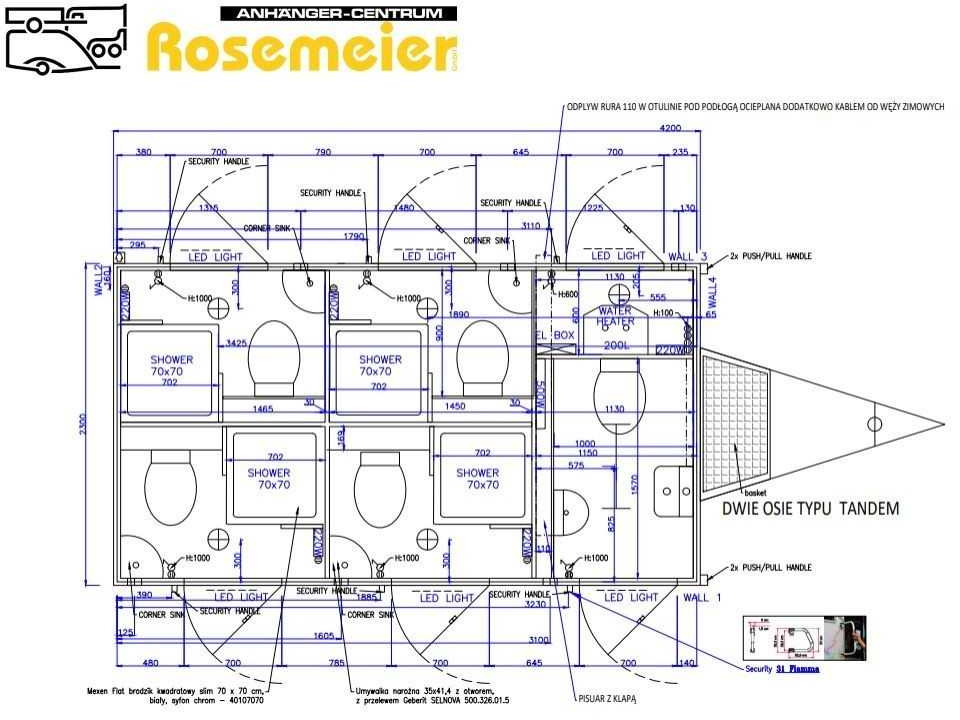 ROSEMEIER EW TA-NO Dusch + WC Kombi 4 Toilettenanhänger - מכולת בנייה, קרון נגרר: תמונה 2 ROSEMEIER EW TA-NO Dusch + WC Kombi 4 Toilettenanhänger - מכולת בנייה, קרון נגרר: תמונה 2