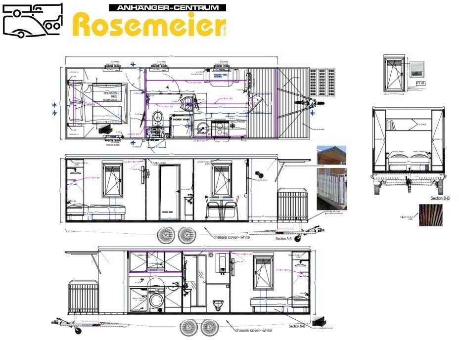 ROSEMEIER EW TA-NO Mannschaftswagen 730 Veranda Mannschaftswagen - מכולת בנייה, קרון נגרר: תמונה 2 ROSEMEIER EW TA-NO Mannschaftswagen 730 Veranda Mannschaftswagen - מכולת בנייה, קרון נגרר: תמונה 2