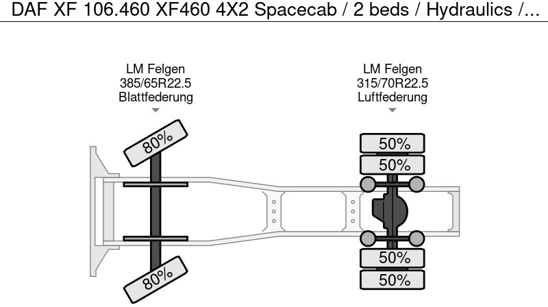 יחידת טרקטור DAF XF 106.460 XF460 4X2 Spacecab / 2 beds / Hydraulics / alcoa / full spoilers / ADR: תמונה 20 יחידת טרקטור DAF XF 106.460 XF460 4X2 Spacecab / 2 beds / Hydraulics / alcoa / full spoilers / ADR: תמונה 20