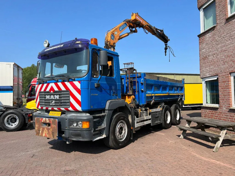 מזהיר, משאית מנוף MAN 33 FE 33.410 6X4 KRAAN + KIPPER EURO 2 BLADGEVEERD: תמונה 7