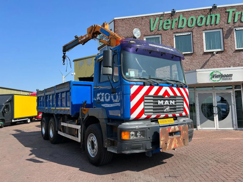 מזהיר, משאית מנוף MAN 33 FE 33.410 6X4 KRAAN + KIPPER EURO 2 BLADGEVEERD: תמונה 6