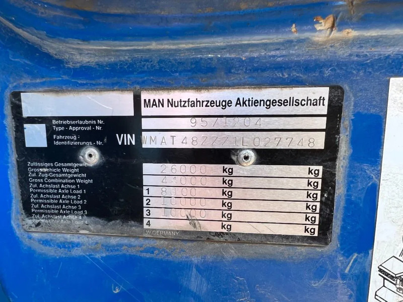 מזהיר, משאית מנוף MAN 33 FE 33.410 6X4 KRAAN + KIPPER EURO 2 BLADGEVEERD: תמונה 14