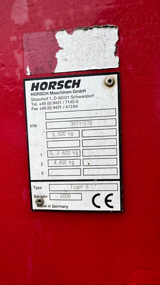 Horsch Tiger 6 LT in top Zustand - קלטרת: תמונה 2 Horsch Tiger 6 LT in top Zustand - קלטרת: תמונה 2