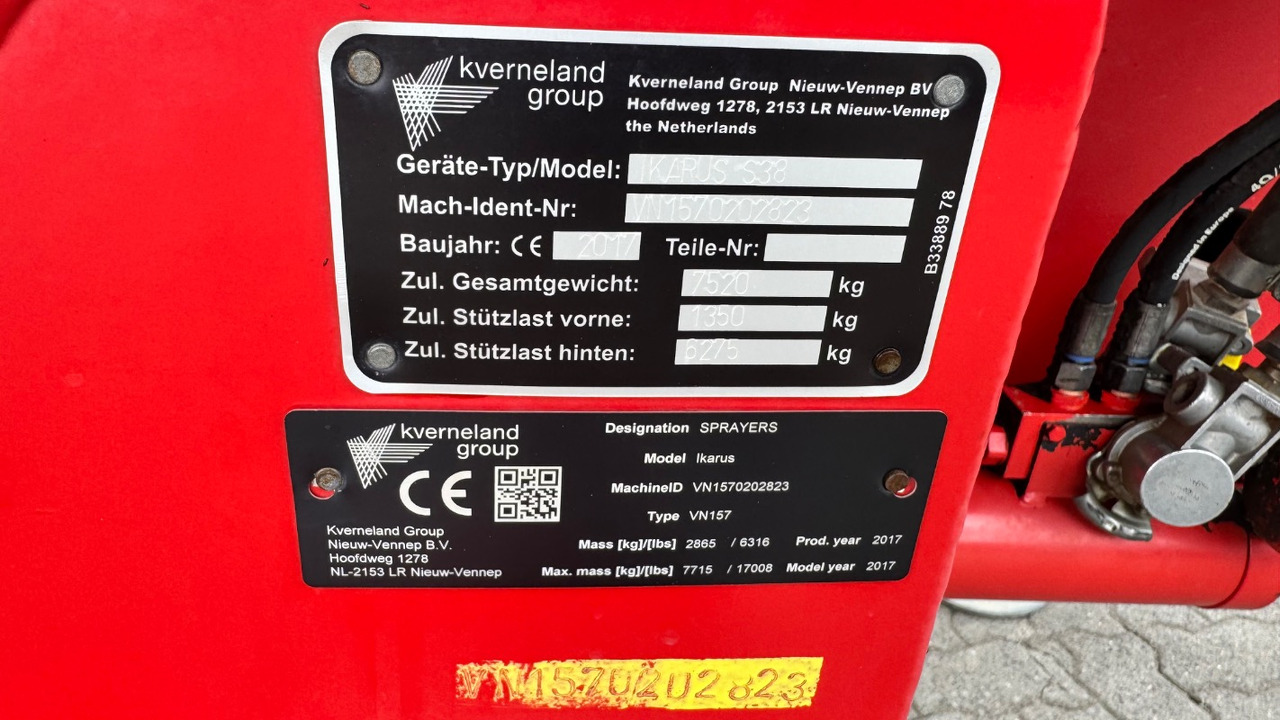Kverneland Ikarus S38 27m - מרסס: תמונה 2 Kverneland Ikarus S38 27m - מרסס: תמונה 2