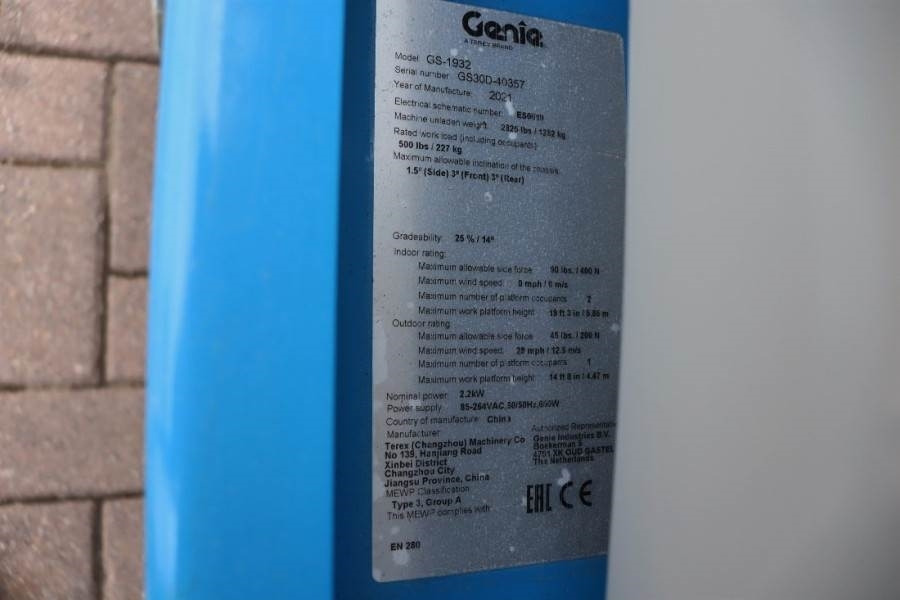 Genie GS1932 E-Drive New And Available Directly From Sto - מעלית מספריים: תמונה 5 Genie GS1932 E-Drive New And Available Directly From Sto - מעלית מספריים: תמונה 5