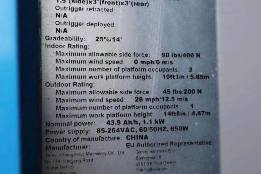 Genie GS1932 E-Drive Several In Stock, 8m Working Height - מעלית מספריים: תמונה 5 Genie GS1932 E-Drive Several In Stock, 8m Working Height - מעלית מספריים: תמונה 5