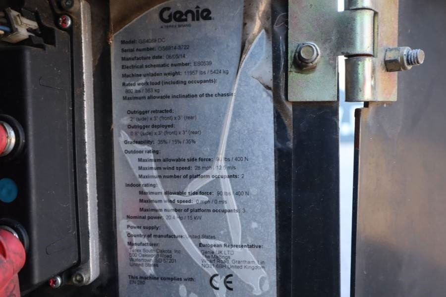 מעלית מספריים Genie GS4069DC Electric, 14m Working Height, 363kg Capac: תמונה 8