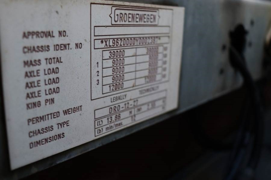 סמיטריילר צד נופל/ שטוח Groenewegen DRO-12-27 3 Axle Trailer, 32t Capacity, BPW Axles: תמונה 6
