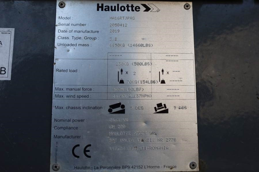 Haulotte HA16RTJ Pro Diesel, 4x4x4 Drive, 16 m Working Heig - זרוע מרפקי: תמונה 4 Haulotte HA16RTJ Pro Diesel, 4x4x4 Drive, 16 m Working Heig - זרוע מרפקי: תמונה 4