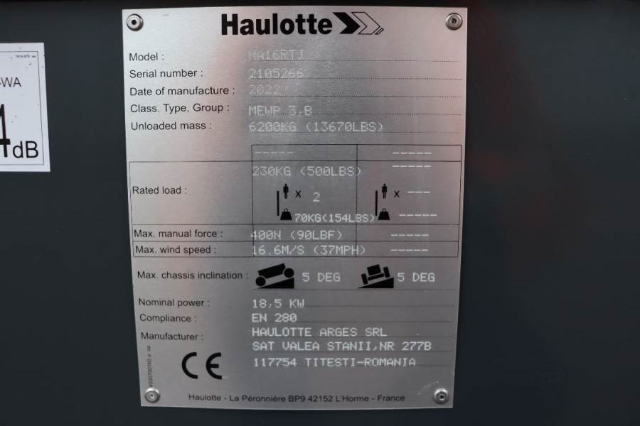 Haulotte HA16RTJ Valid Inspection, *Guarantee! Diesel, 4x4  - זרוע מרפקי: תמונה 4 Haulotte HA16RTJ Valid Inspection, *Guarantee! Diesel, 4x4  - זרוע מרפקי: תמונה 4