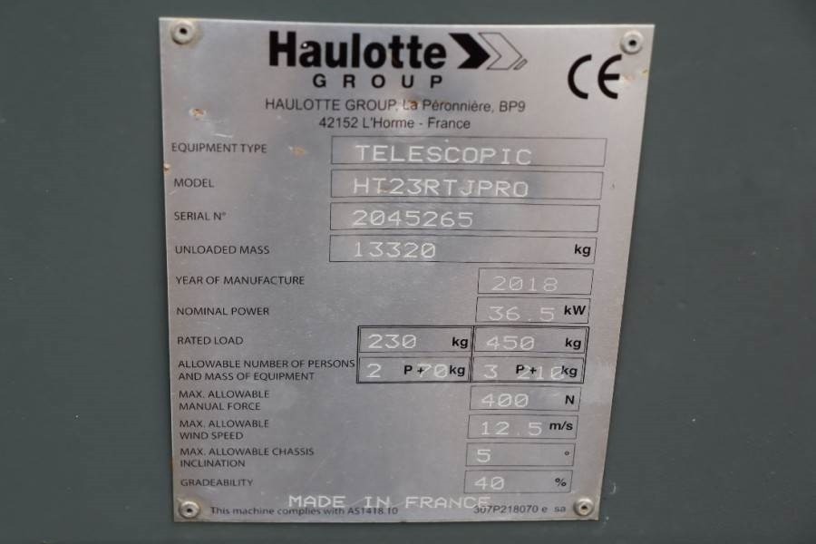 מוט טלסקופי Haulotte HT23RTJ Pro Valid inspection, *Guarantee! 22.5 m W: תמונה 6