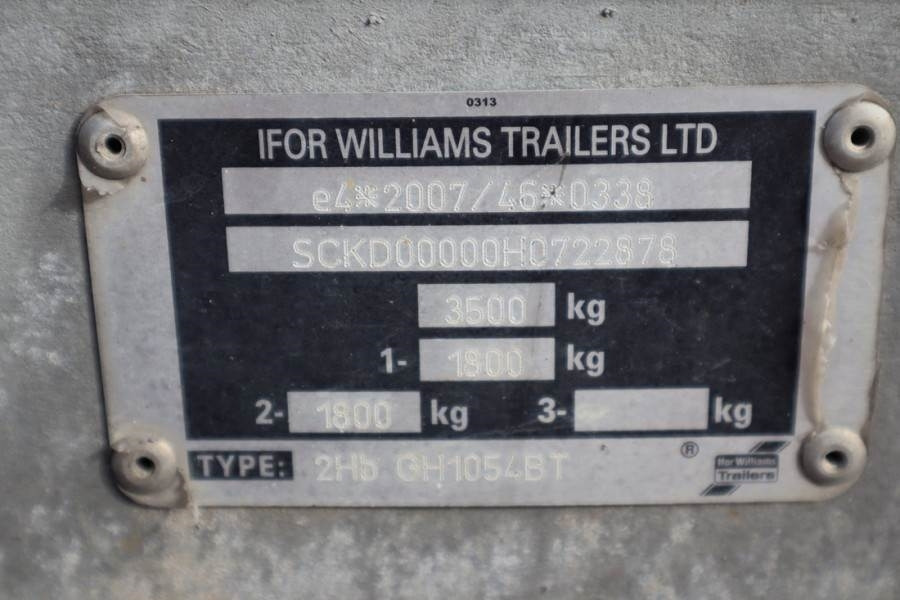 Ifor Williams WILLIAM 2HB 2 Axel Trailer, 2.856 kg Capacity, Inc - קרון נגרר למכונית: תמונה 5 Ifor Williams WILLIAM 2HB 2 Axel Trailer, 2.856 kg Capacity, Inc - קרון נגרר למכונית: תמונה 5