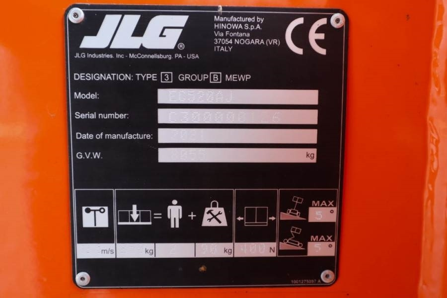 JLG EC520AJ Electric, 18m Working Height, 10.65m Reach - זרוע מרפקי: תמונה 4 JLG EC520AJ Electric, 18m Working Height, 10.65m Reach - זרוע מרפקי: תמונה 4
