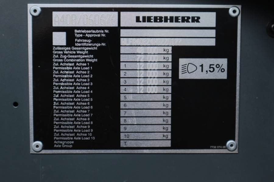 עגורן לכל שטח Liebherr LTM1070-4.2 Dutch Vehicle Registration, Valid Insp: תמונה 6