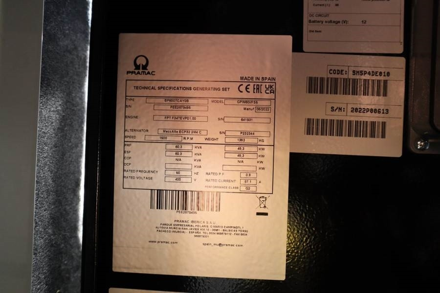 Pramac GPW60I/FS5 Valid inspection, *Guarantee! Diesel, 6 - ערכת גנרטורים: תמונה 2 Pramac GPW60I/FS5 Valid inspection, *Guarantee! Diesel, 6 - ערכת גנרטורים: תמונה 2