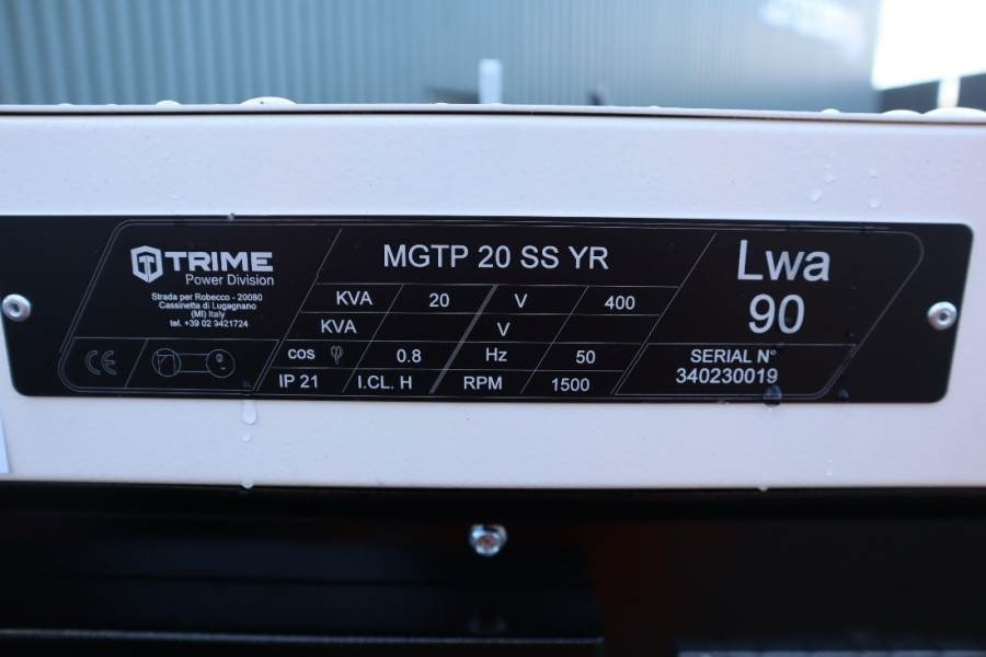 Trime MGTP 20 SS YR Valid inspection, *Guarantee! Diesel - ערכת גנרטורים: תמונה 5 Trime MGTP 20 SS YR Valid inspection, *Guarantee! Diesel - ערכת גנרטורים: תמונה 5