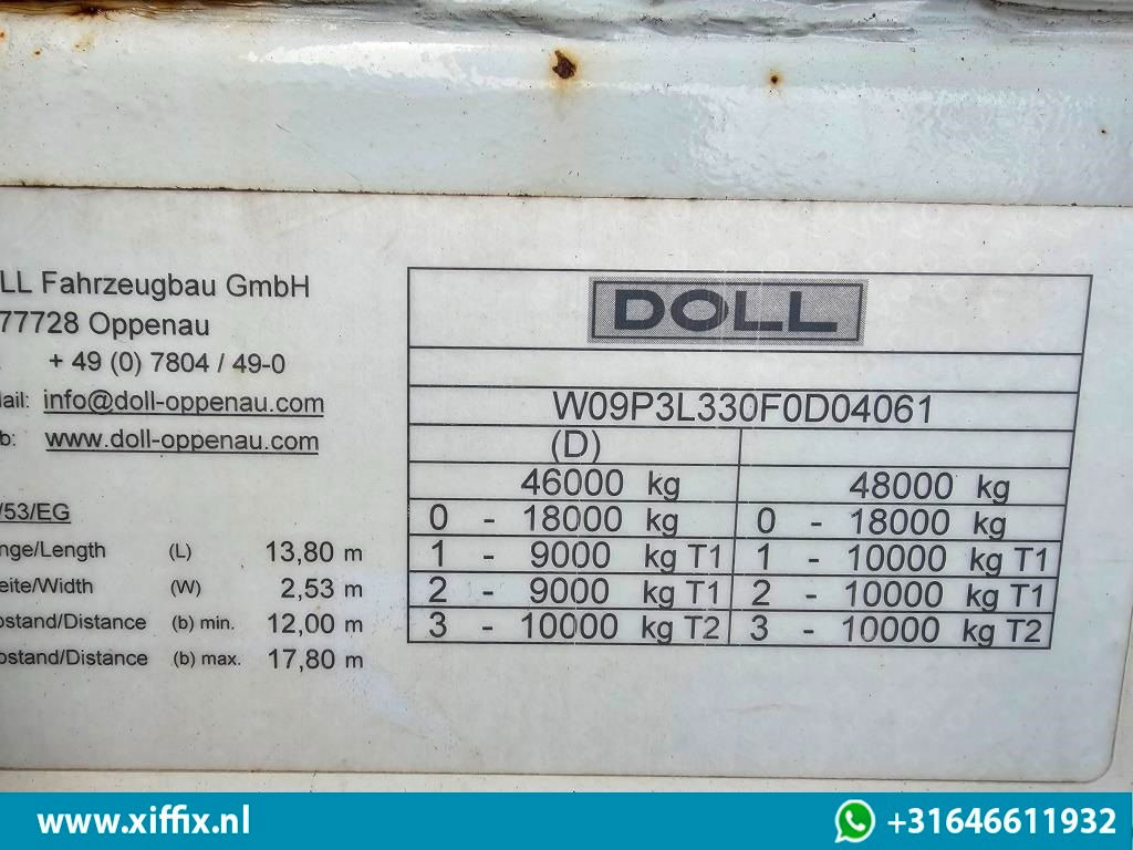 סמיטריילר צד נופל/ שטוח Doll 3-ass. Vlakke uitschuifbare oplegger / Naloop gestuurd: תמונה 12