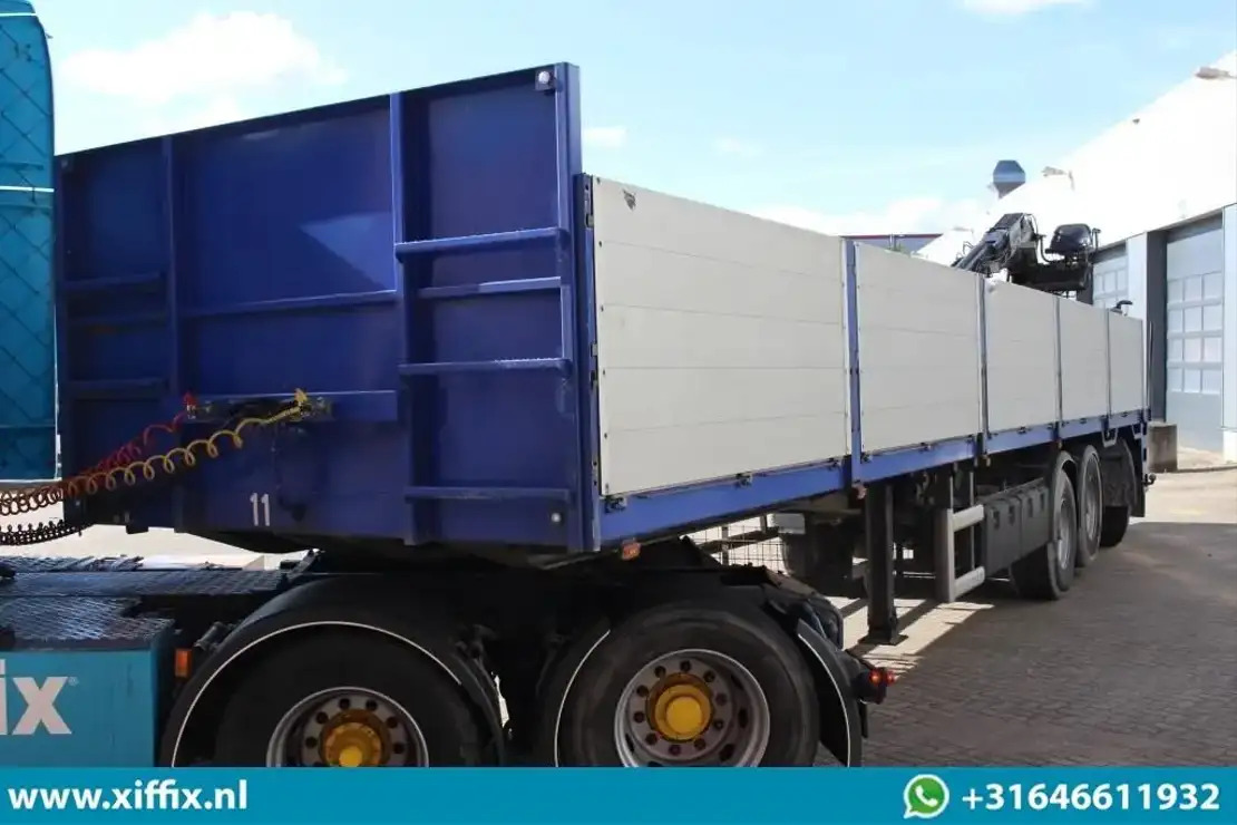 סמיטריילר צד נופל/ שטוח Floor 3-ass. Steenoplegger met Kennis 14 ton/mtr. Kraan / 13425: תמונה 9
