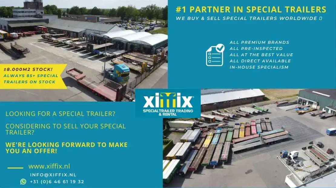 סמיטריילר צד נופל/ שטוח Floor 3-ass. Vlakke uitschuifbare oplegger / 2x gestuurd / 13907: תמונה 12