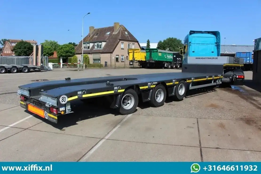 Goldhofer TE Huur 3-ass. Uitschuifbare semi dieplader / Naloop gestuurd - סמיטריילר עם מטען נמוך: תמונה 3 Goldhofer TE Huur 3-ass. Uitschuifbare semi dieplader / Naloop gestuurd - סמיטריילר עם מטען נמוך: תמונה 3