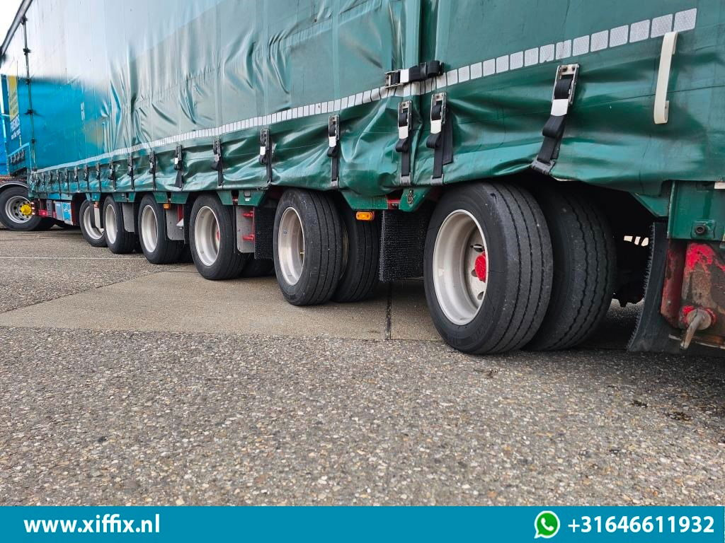 סמיטריילר עם מטען נמוך Meusburger 6-ass. Semi dieplader met elektrische huifopbouw / 3x naloop gestuurd: תמונה 15
