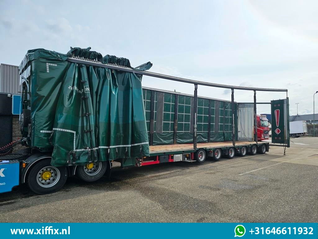 Meusburger 6-ass. Semi dieplader met elektrische huifopbouw / 3x naloop gestuurd - סמיטריילר עם מטען נמוך: תמונה 4 Meusburger 6-ass. Semi dieplader met elektrische huifopbouw / 3x naloop gestuurd - סמיטריילר עם מטען נמוך: תמונה 4