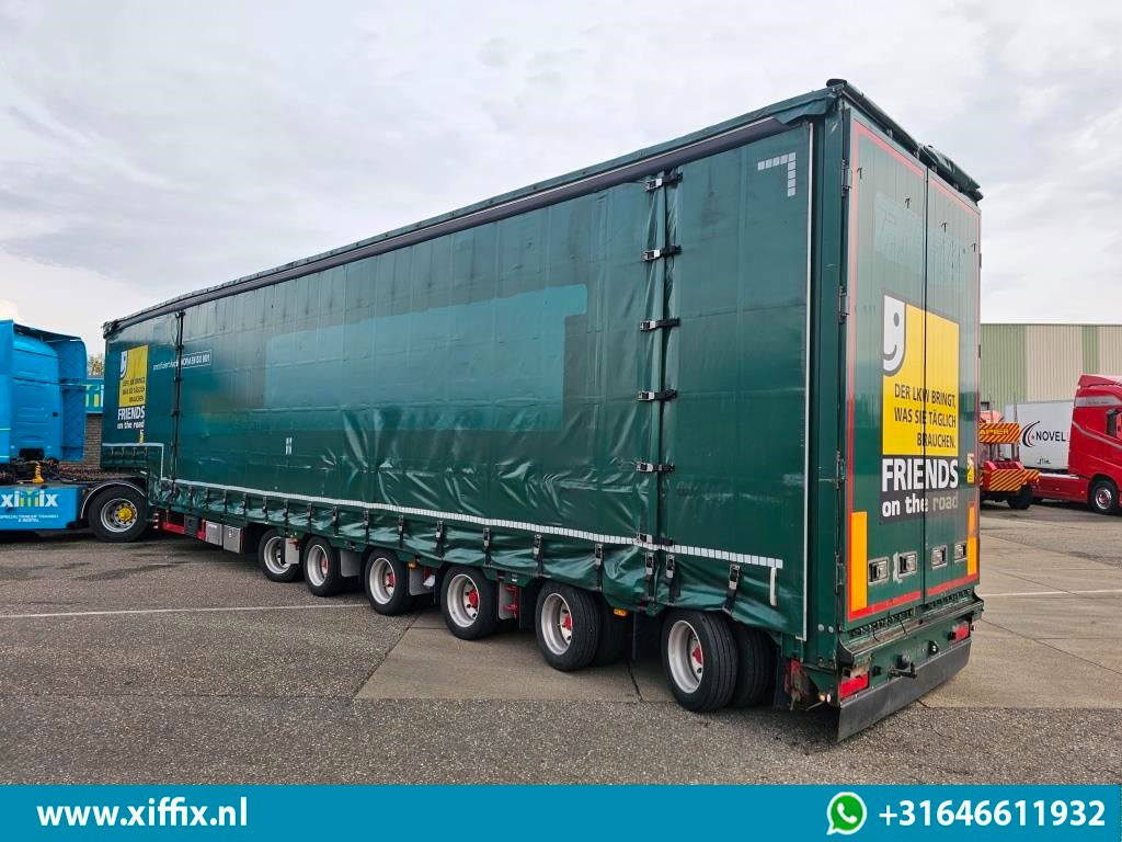 סמיטריילר עם מטען נמוך Meusburger 6-ass. Semi dieplader met elektrische huifopbouw / 3x naloop gestuurd: תמונה 12