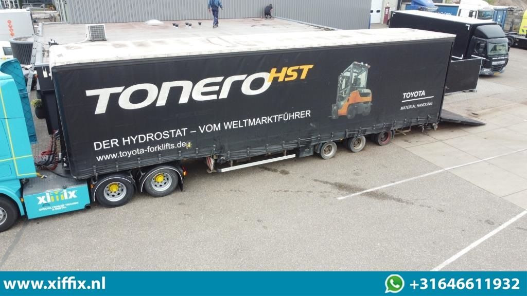 Wiese 3-ass. Semi dieplader met huifopbouw / Wiese 9 tons laadklep - סמיטריילר עם מטען נמוך: תמונה 1 Wiese 3-ass. Semi dieplader met huifopbouw / Wiese 9 tons laadklep - סמיטריילר עם מטען נמוך: תמונה 1
