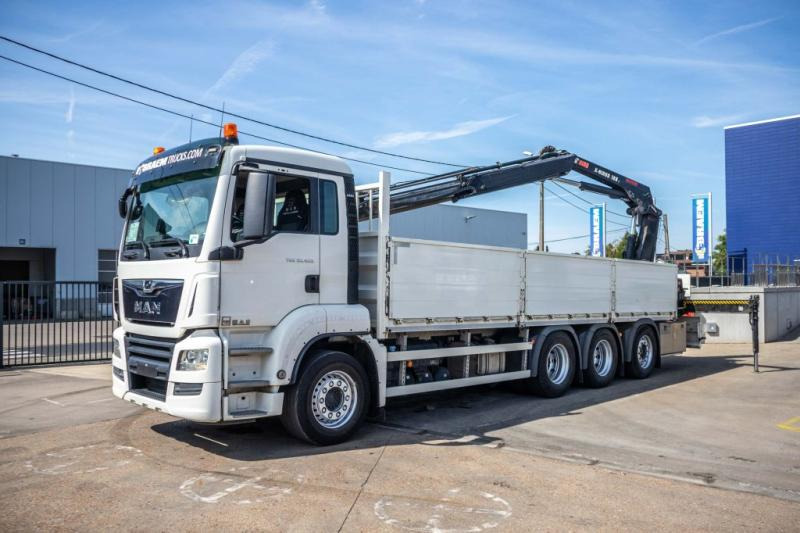 MAN TGS 35.420 BL-8x4-4+HIAB 188 E-2 - משאית צד נופל/ שטוחה, משאית מנוף: תמונה 1 MAN TGS 35.420 BL-8x4-4+HIAB 188 E-2 - משאית צד נופל/ שטוחה, משאית מנוף: תמונה 1