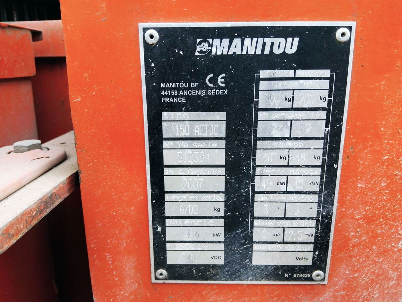 הַחכָּרָה  MANITOU 150AETJ C MANITOU 150AETJ C: תמונה 14