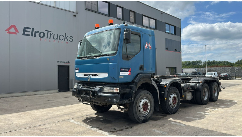 Renault KERAX 420 (8X4 / GRAND PONT / LAMES / BOITE MANUELLE / BONNE ETAT) - משאית עם שלדת תא: תמונה 1 Renault KERAX 420 (8X4 / GRAND PONT / LAMES / BOITE MANUELLE / BONNE ETAT) - משאית עם שלדת תא: תמונה 1