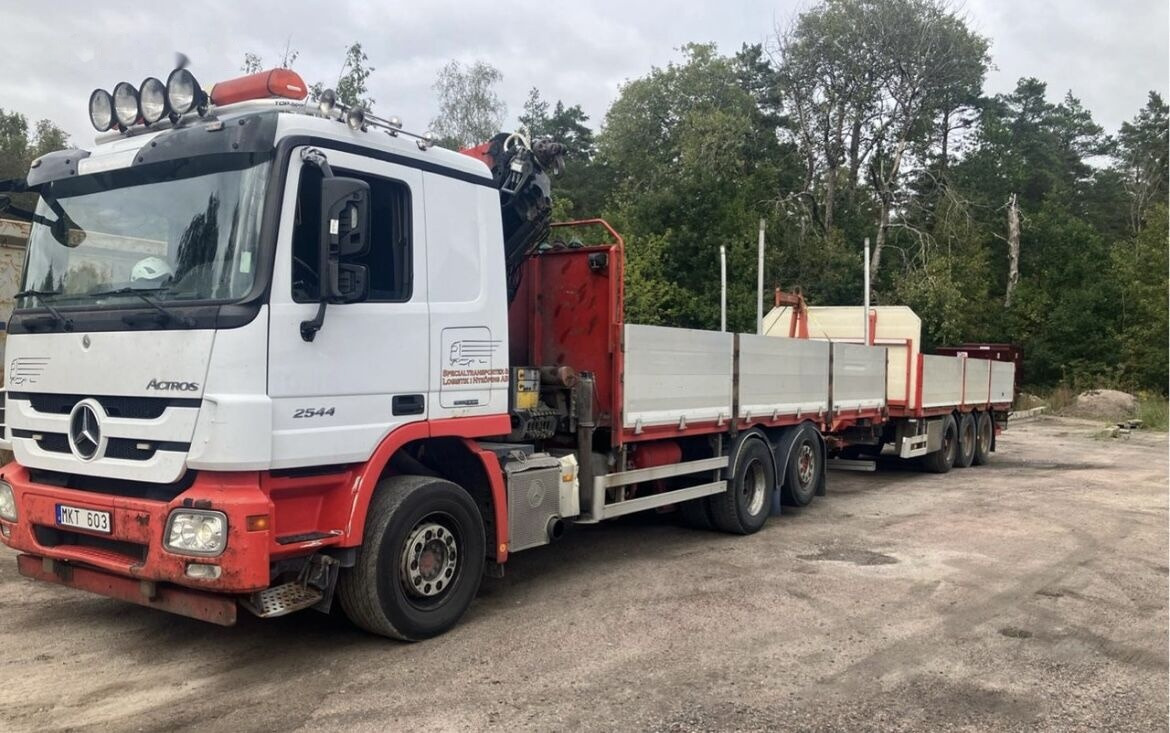 Mercedes-Benz 2544L Ekipage - משאית צד נופל/ שטוחה, משאית מנוף: תמונה 4 Mercedes-Benz 2544L Ekipage - משאית צד נופל/ שטוחה, משאית מנוף: תמונה 4
