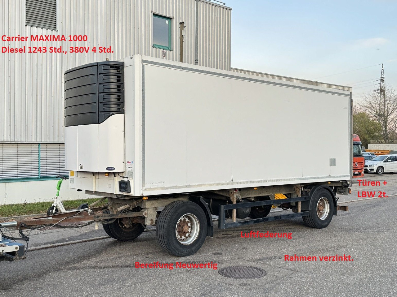 ROHR RAK/18 TK Tiefkühl MAXIMA 1000 Türen LBW 2t BPW - קרון נגרר עם קירור: תמונה 1 ROHR RAK/18 TK Tiefkühl MAXIMA 1000 Türen LBW 2t BPW - קרון נגרר עם קירור: תמונה 1