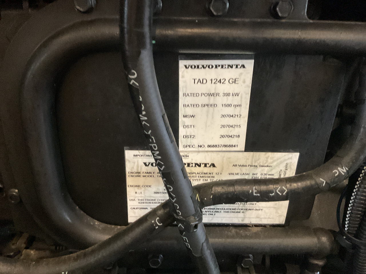 Volvo 1242GE, 450KVA Generator. Low hours since new - ערכת גנרטורים: תמונה 4 Volvo 1242GE, 450KVA Generator. Low hours since new - ערכת גנרטורים: תמונה 4